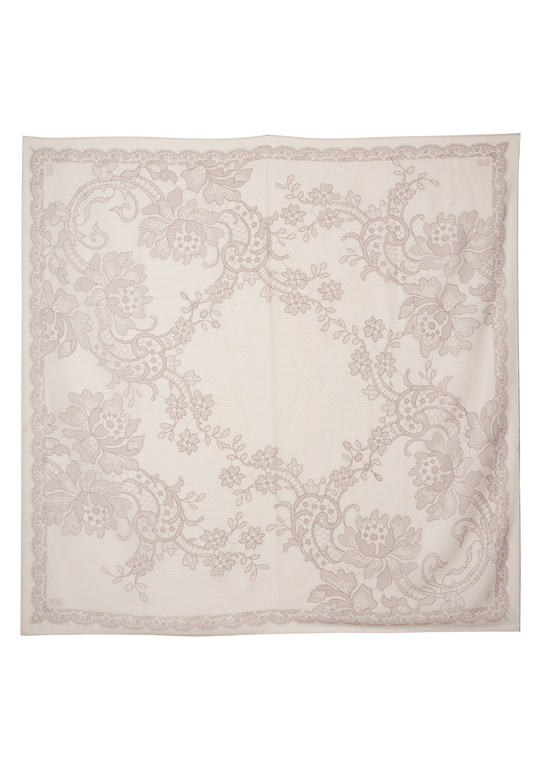 THE LACE ILLUSION SCARF - BROWN