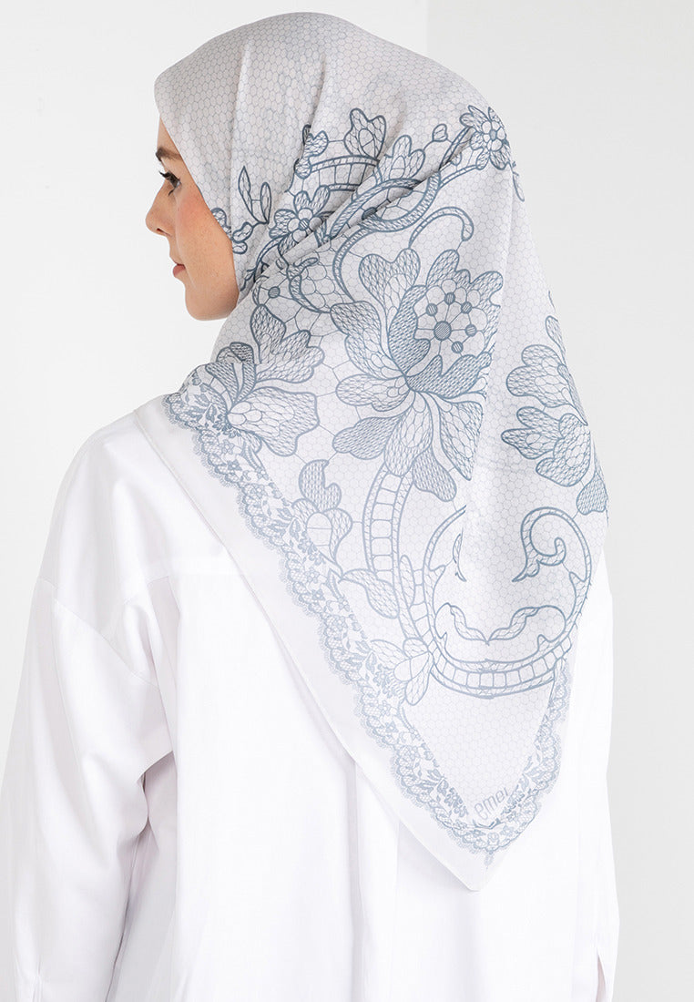 THE LACE ILLUSION SCARF - GREY