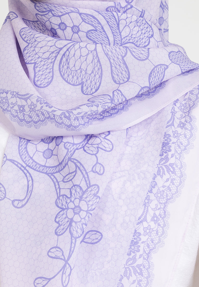 THE LACE ILLUSION SCARF - LAVENDER