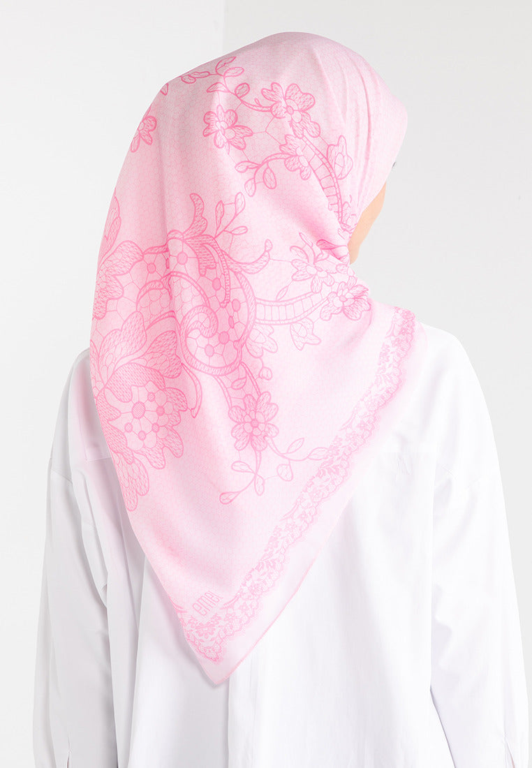 THE LACE ILLUSION SCARF - PINK