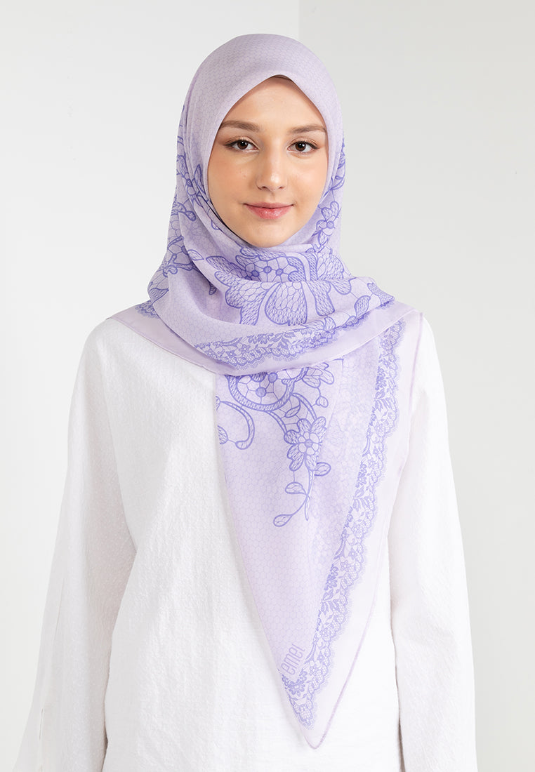 THE LACE ILLUSION SCARF - LAVENDER