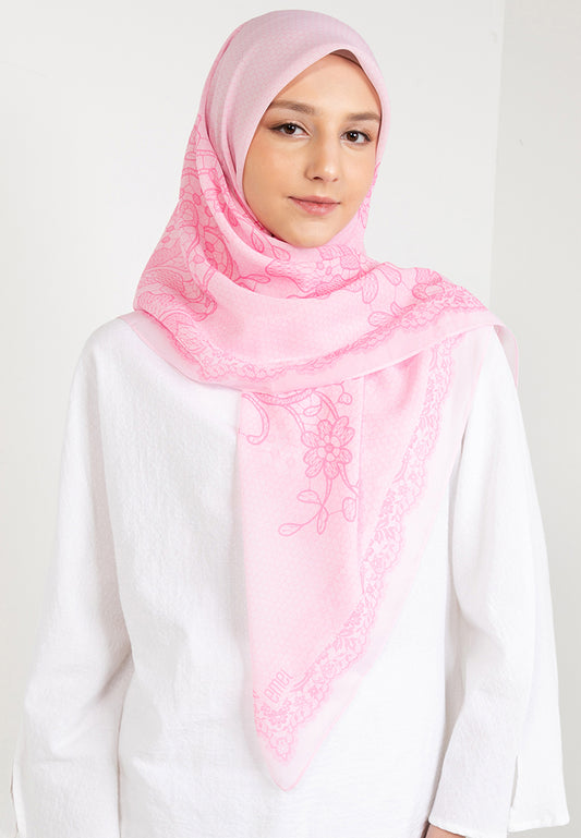 THE LACE ILLUSION SCARF - PINK