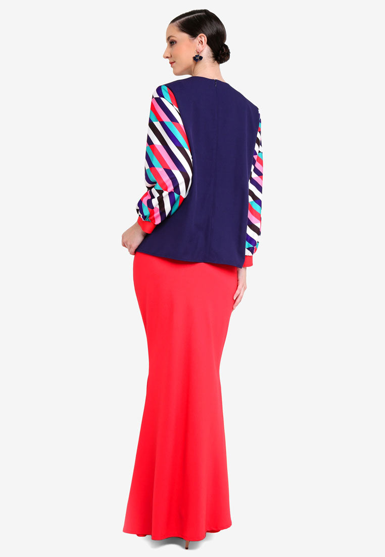 LA BOCA - MODERN KURUNG KEDAH W/ POCKETS AND CUFFS - RED