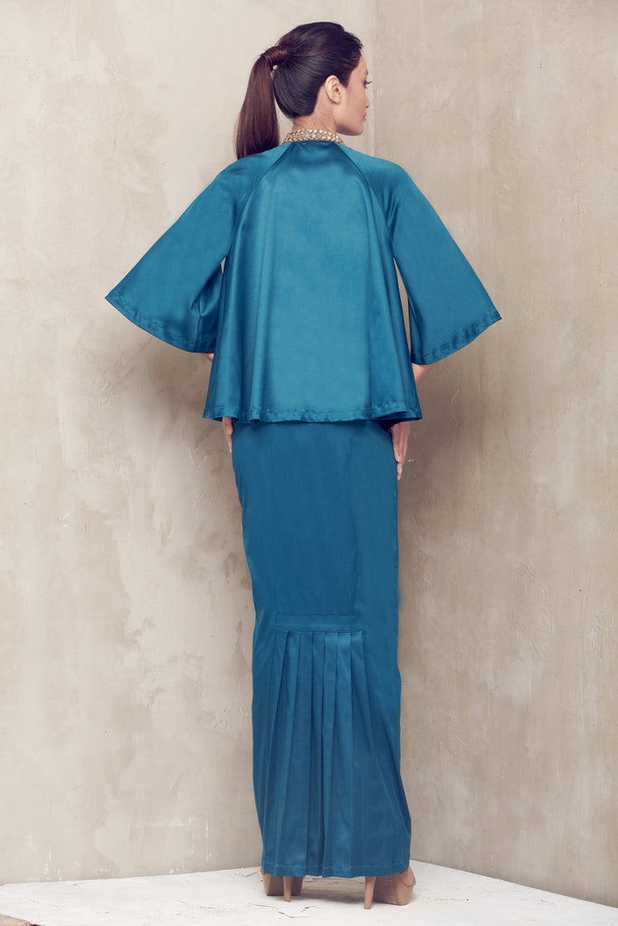 A-line Cape Baju Kurung (Teal)