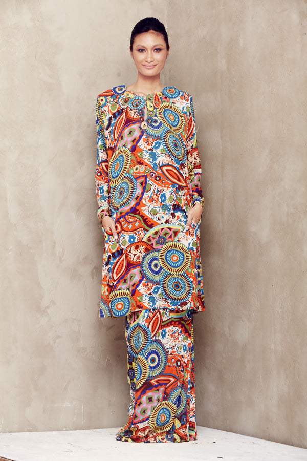 Baju Johor with Flower Applique