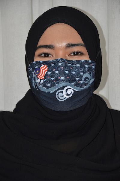 #UnityMasks - Kedah Edition Reusable Face Masks (4 Pack: Kedah Flag, Malaysian Flag, Blue & Black Frontliner Flags)