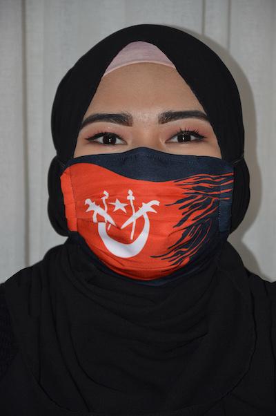 #UnityMasks - Kelantan Edition Reusable Face Masks (4 Pack: Kelantan & Malaysian Flag, Blue & Black Frontliner Flags)